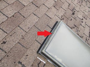 cracked skylight home inspector view